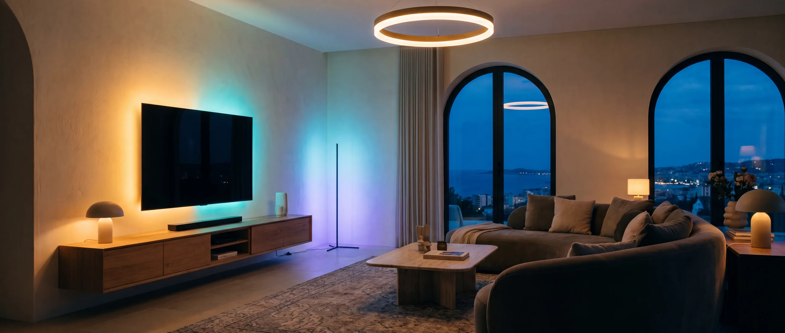 Living Room with Smartio smart lighting