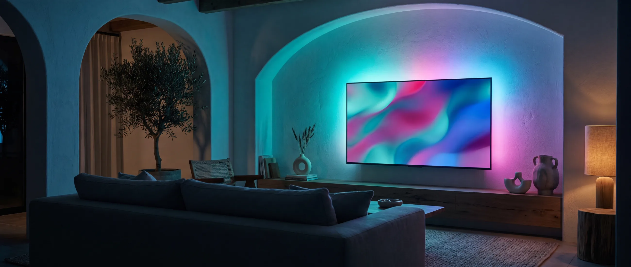 TV Setup with Smartio smart lighting
