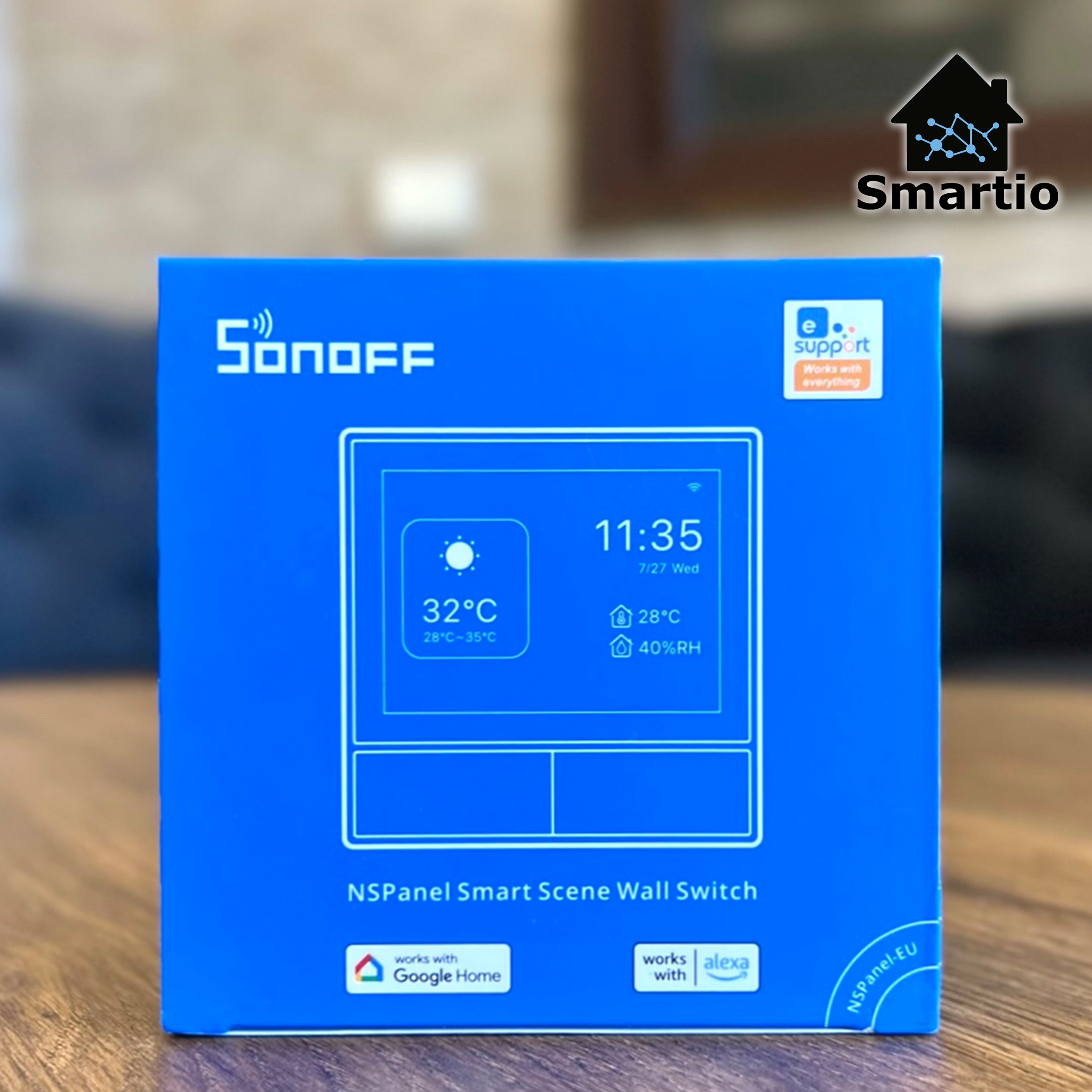 SONOFF NSPanel WiFi Smart Scene Wall Switch,2-Switch Panel Smart Home  Control,Touchscreen Control for Smart Temperature Function,Lights,Work with