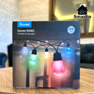 Govee Smart Outdoor String Lights with 8 Dimmable RGBIC LED Bulbs Airbnb Essentials Make Your Home A Smarter Place