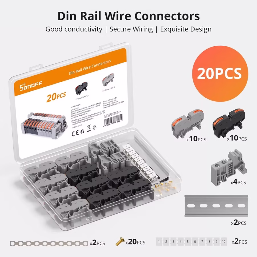 Sonoff Din Rail Wire Connectors view 7