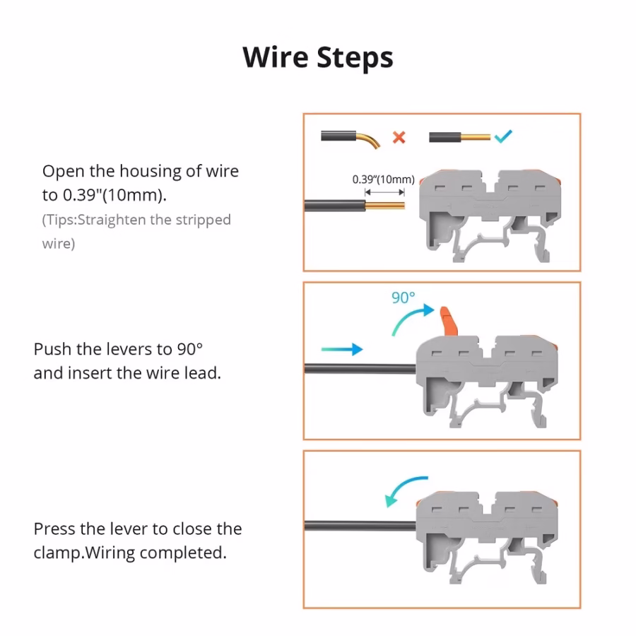 Sonoff Din Rail Wire Connectors view 3