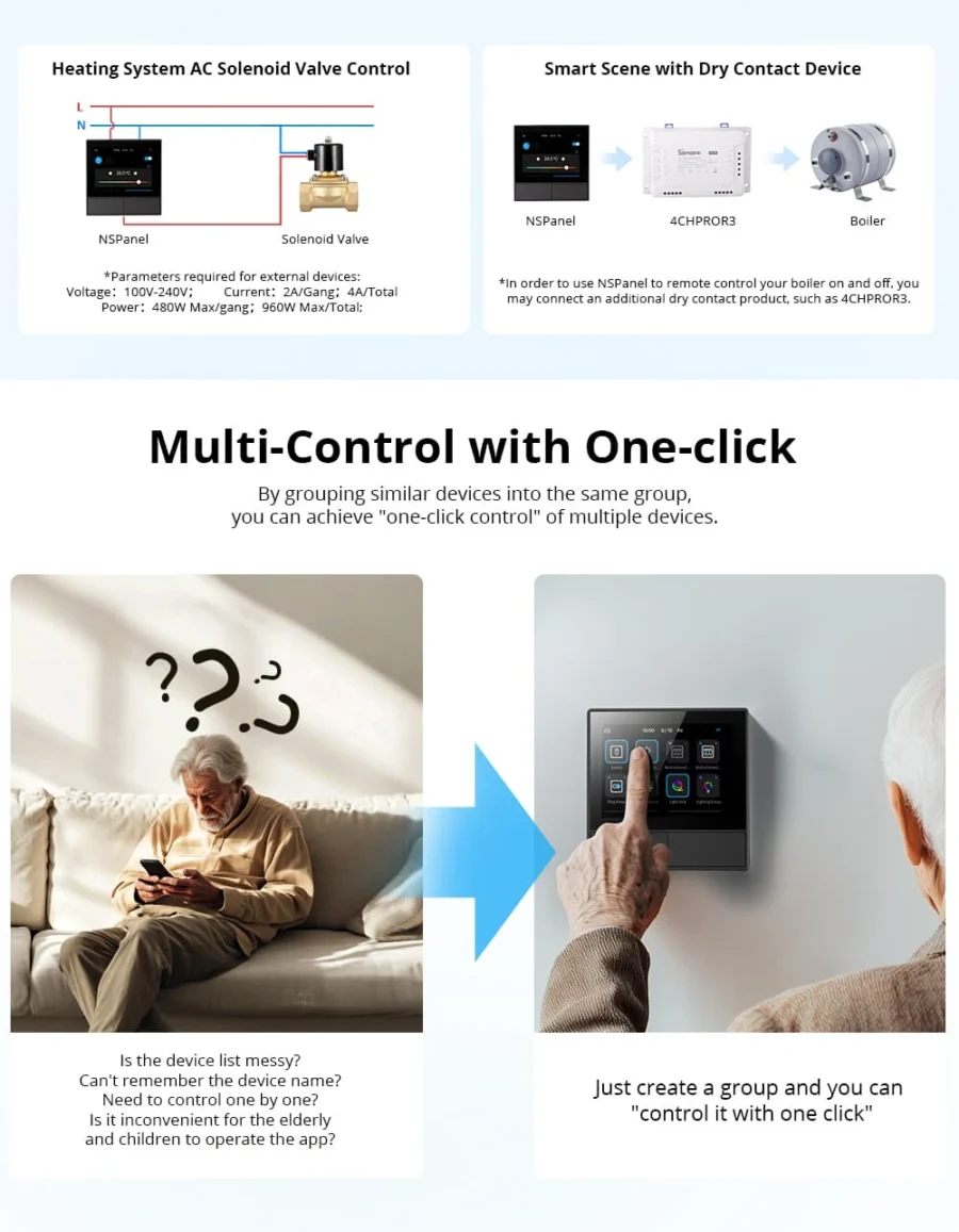 Sonoff NSPanel Wall Switch 86 Type  Black