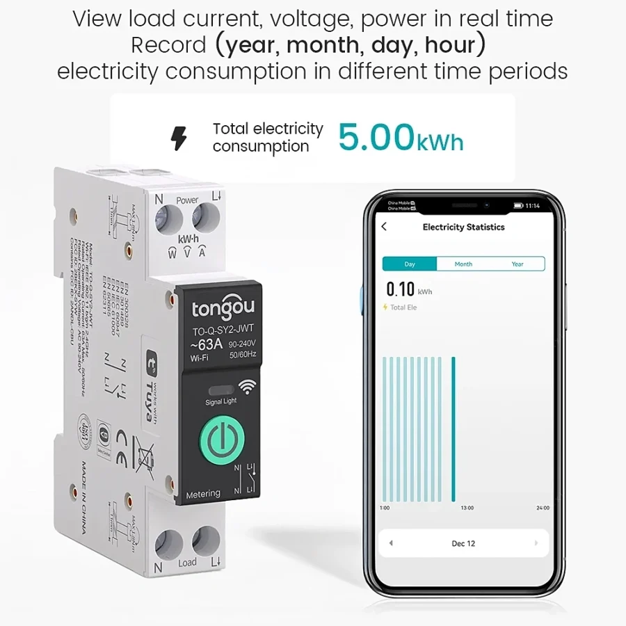 Tongou Smart Circuit Breaker  Tuya/Smart Life Compatible