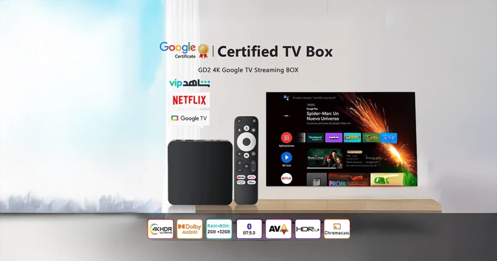 Dcolor Google TV Box GD2 with Chromecast built-in