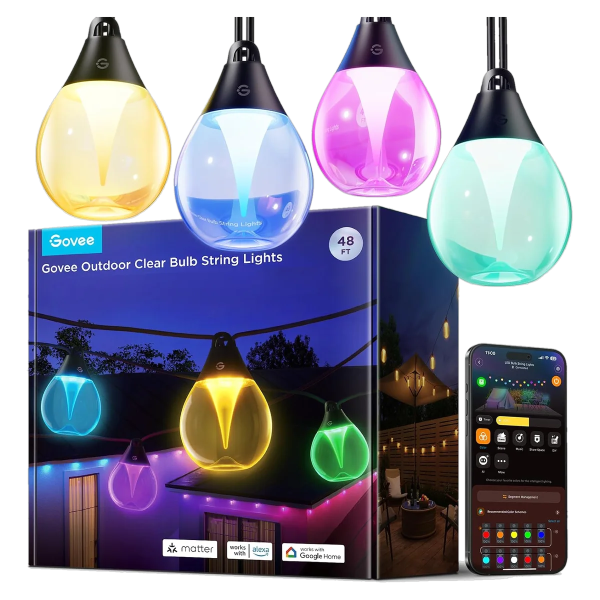 Govee Outdoor Clear Bulb String Lights