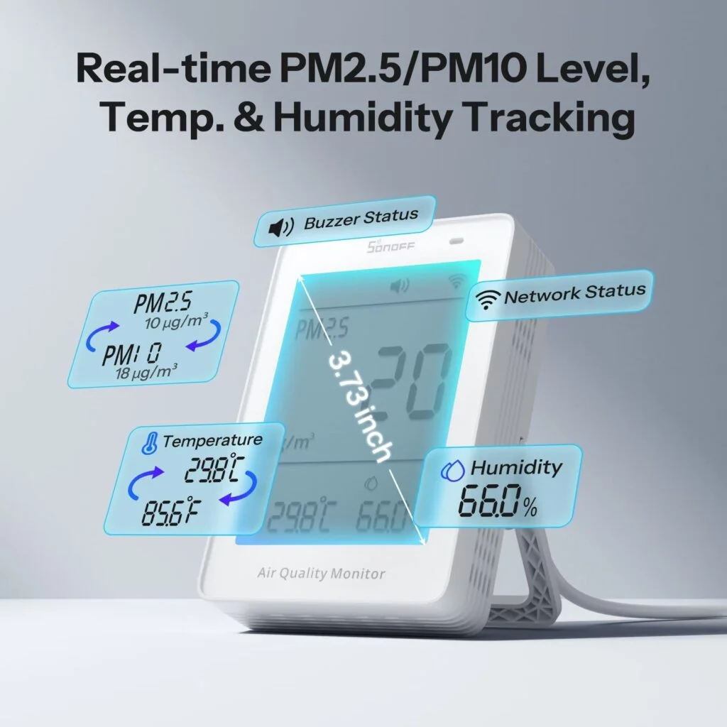 Sonoff AirGuard PM2.5 & PM10 Air Quality Monitor | SAWF-07P view 4