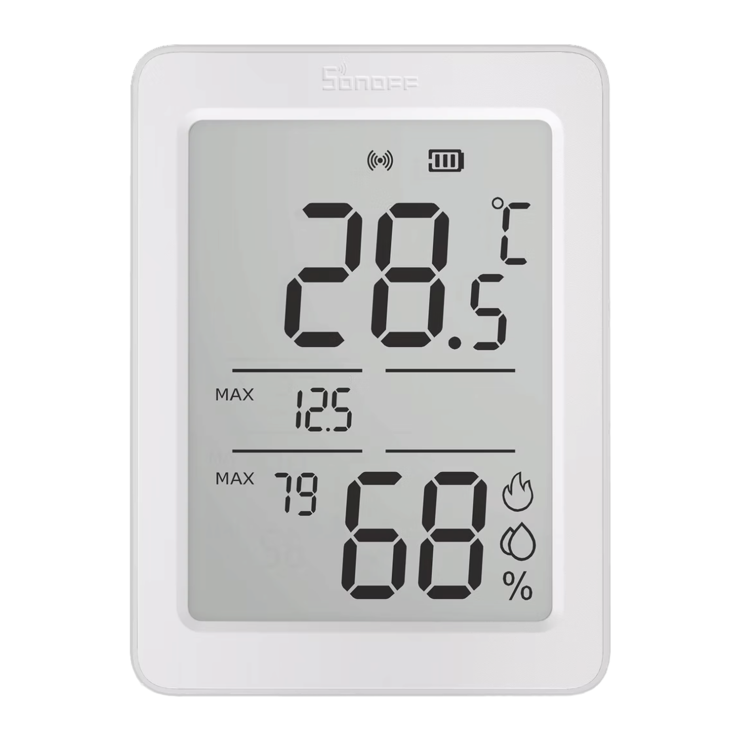 Sonoff AirGuard TH 3.6" LCD Zigbee Temperature & Humidity Sensor | SNZB-02DR2
